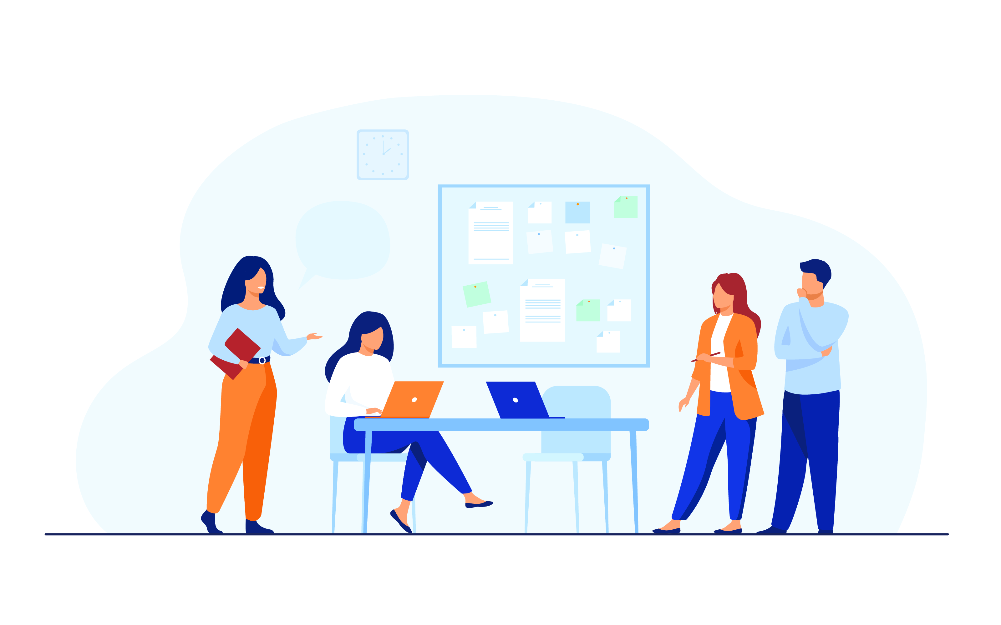 illustration with people